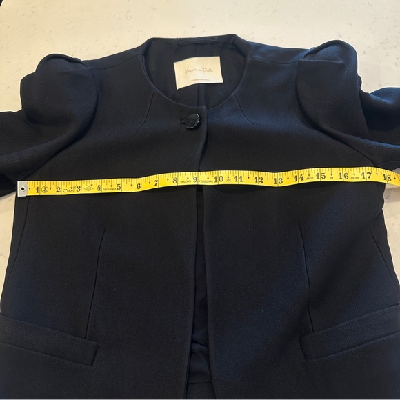 Massimo Dutti Collarless Blazer Size 6 Black LIKE NEW! - Picture 8 of 10